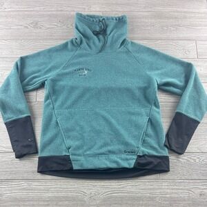 Simms Flaming Gorge Resort Fleece Pullover Teal Green Funnel Neck Mens Large